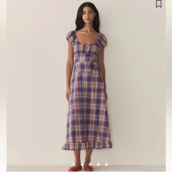 *ISO* (Do Not Buy) Doen Ramona Dress in XL or XXL in Cote D'Azur Plaid - Picture 1 of 2